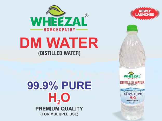 Wheezal DM Water (Distilled Water) 1ltr. (MRP - 55 + 45 handling charges) 